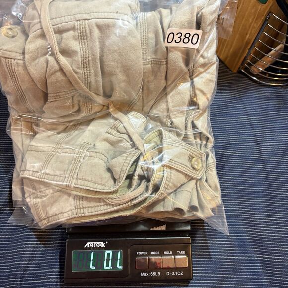 Eddie Bauer Linen Pants Womens 14T Drawstring Cargo Boho Travel Coastal Hike - Picture 12 of 12